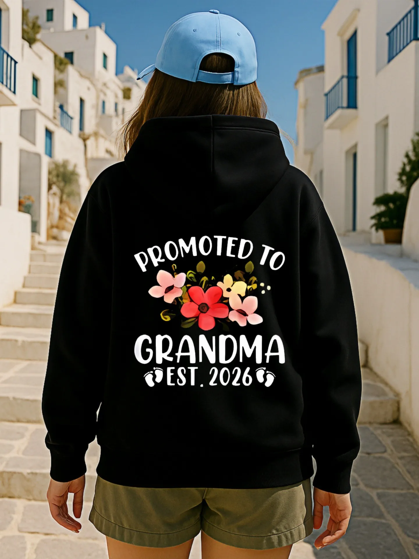 Graphic Hoodie Women, Floral Graphic Print, Casual Aesthetic, Fleece, Casual Everyday Wear, For Women