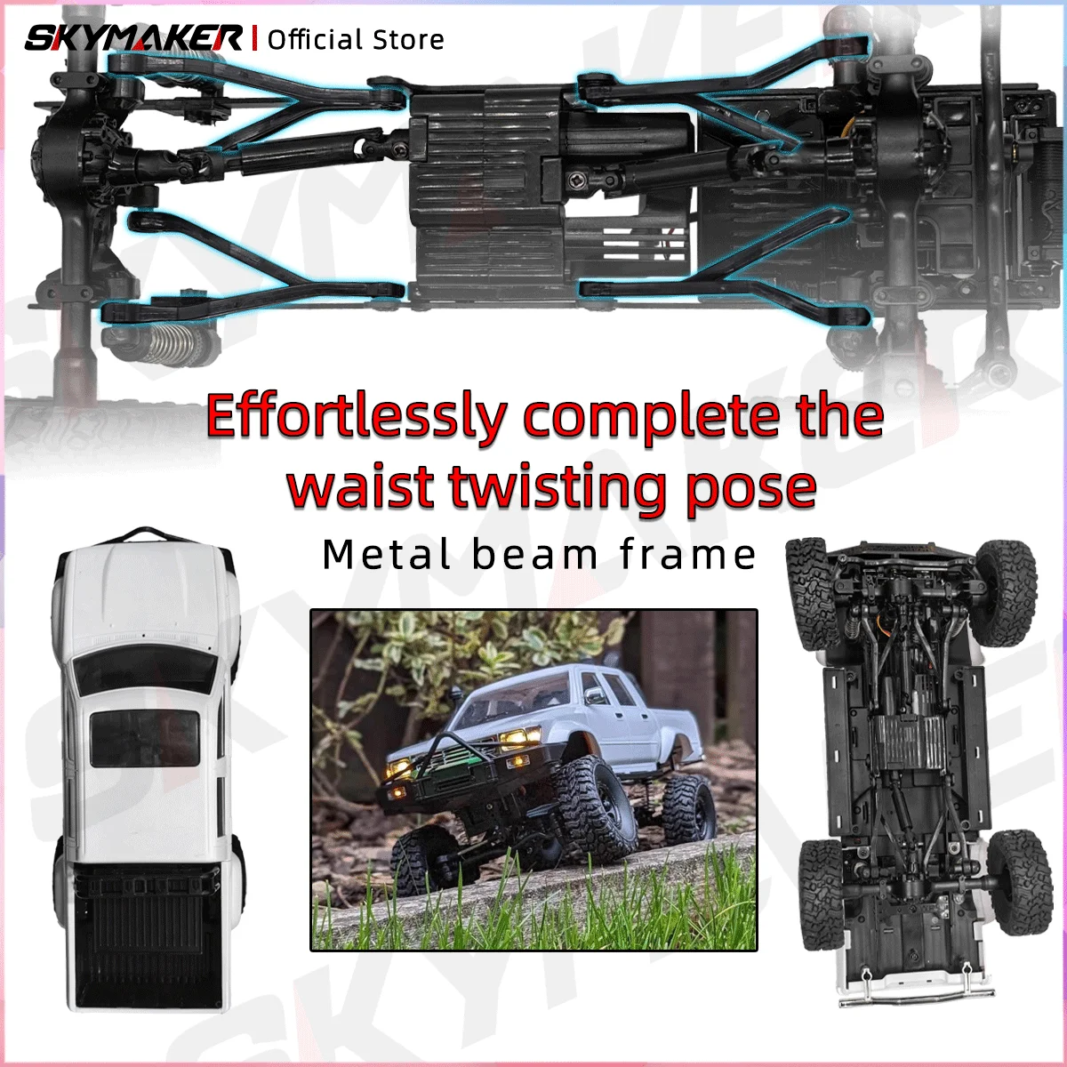 WPL C64-1 RC รถ 1:16 Hailax 2.4G 4WD รีโมทคอนโทรลรถบรรทุกควบคุม LED Light ไฟฟ้าของเล่น Off-รถโหมด