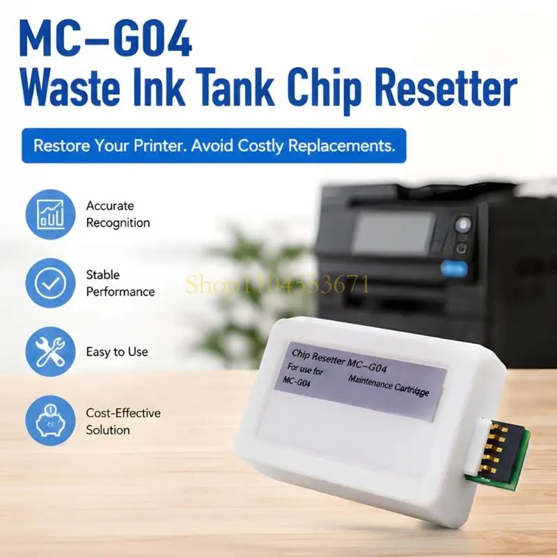 Best Seller G04 Ink Pad Chip reinitialize Tool For G1830 G3830 Printers, One Press Clear Waste Ink Count, Reusable Tool Saves