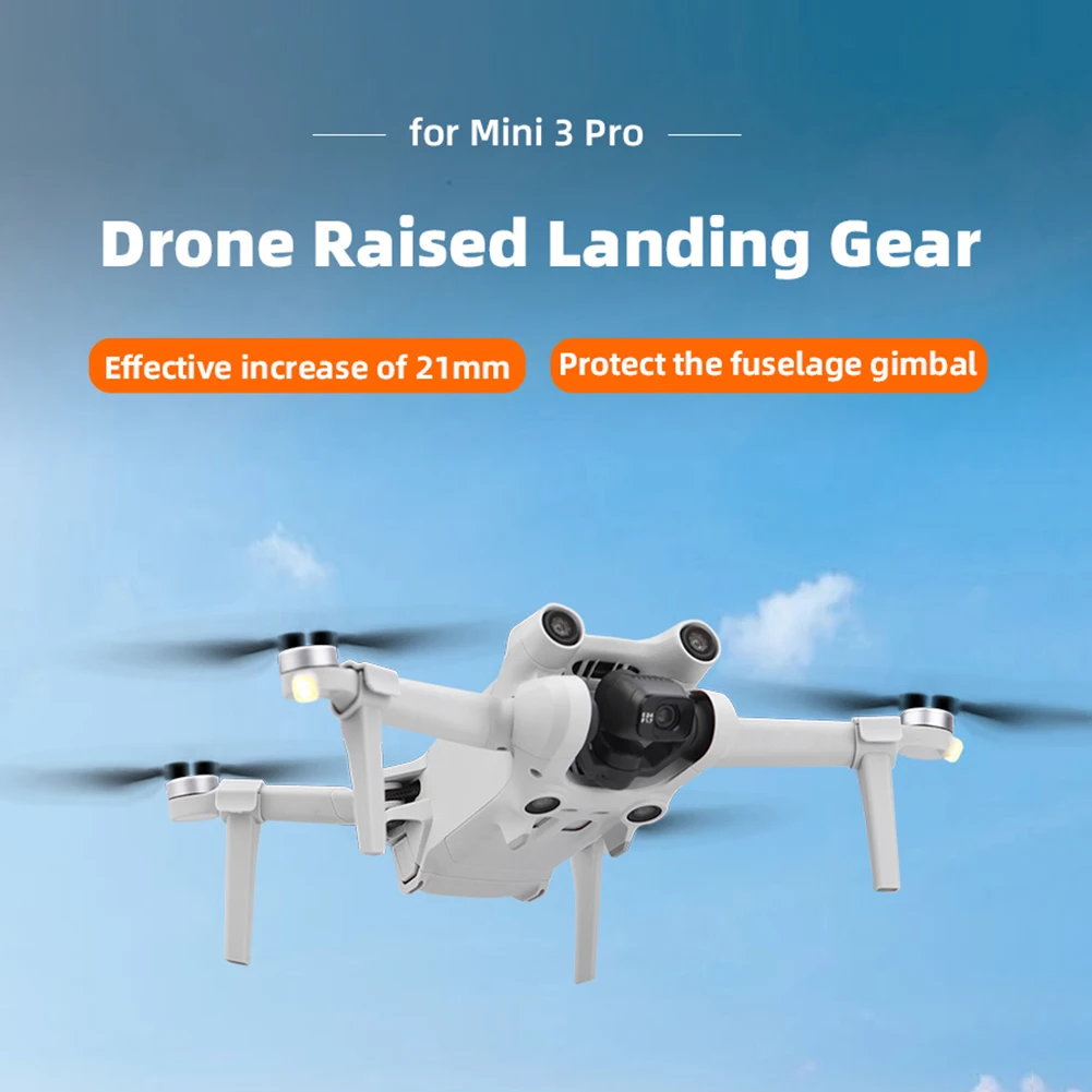 4PCS Extended Support Feet Kits Heighten 21mm Landing Gear Protective Support Landing Gears for  Mini 3 Pro Drone Accessories