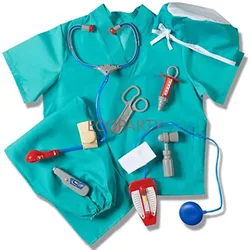 Kids Doctor Halloween Costume for Toddler Girls and Boys Surgeon Scrubs Set and Accessories for Best Child Dr Costumes Cosplay