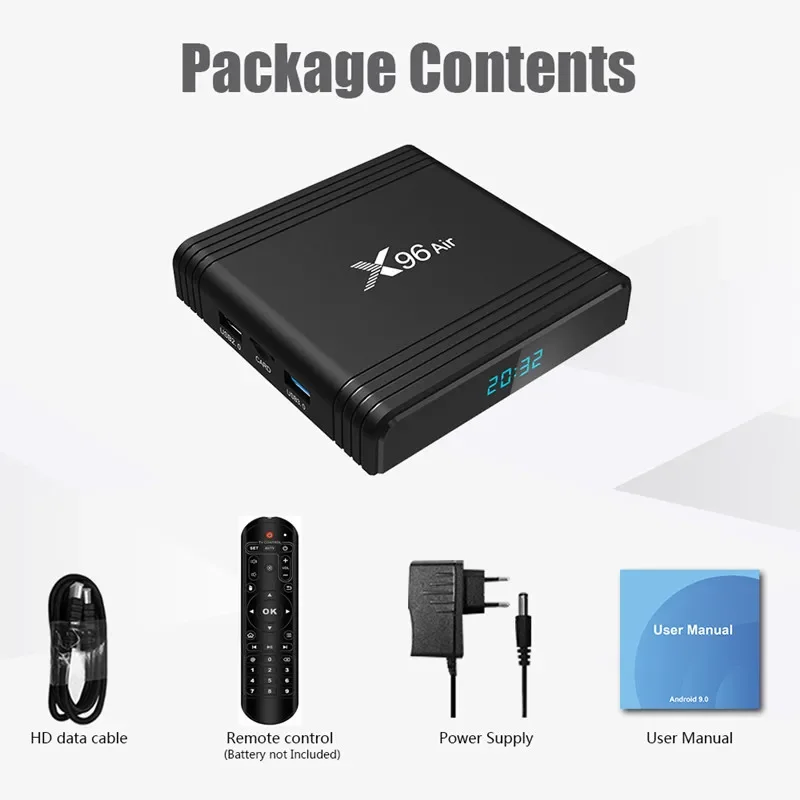 Smart Android Tv Box X96 Air Amlogic S905X3 Android 9.0 2.4G 5G Dual Wifi 1000M BT4.2 8K 4K lettore multimediale Set Top Box X96Air