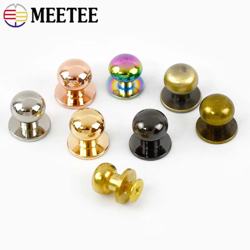 20Pcs 4-12mm Metal Rivet Buckles Nail Bag Belt Clothes Fastner Clasp Decorative Studs Screw Button DIY Leather Craft Accessories