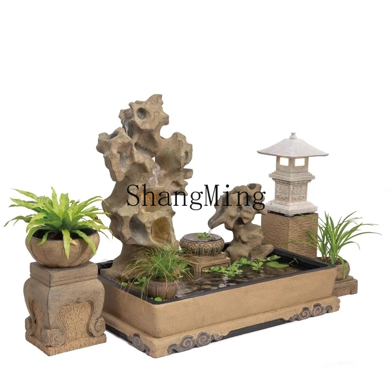 

FG outdoor Taihu stone fish pond Chinese courtyard landscape flowing water ornament balcony garden rockery landscaping pool