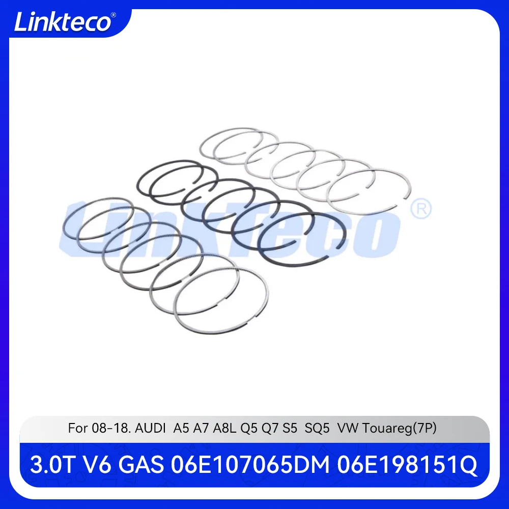 Engine part Piston Ring set Fit 3.0 T V6 CTTA CMHA For 07-18 VW Touareg AUDI 3.0T A5 A7 A8L Q5 Q7 S5 SQ5 06E198151Q 06E107066CN