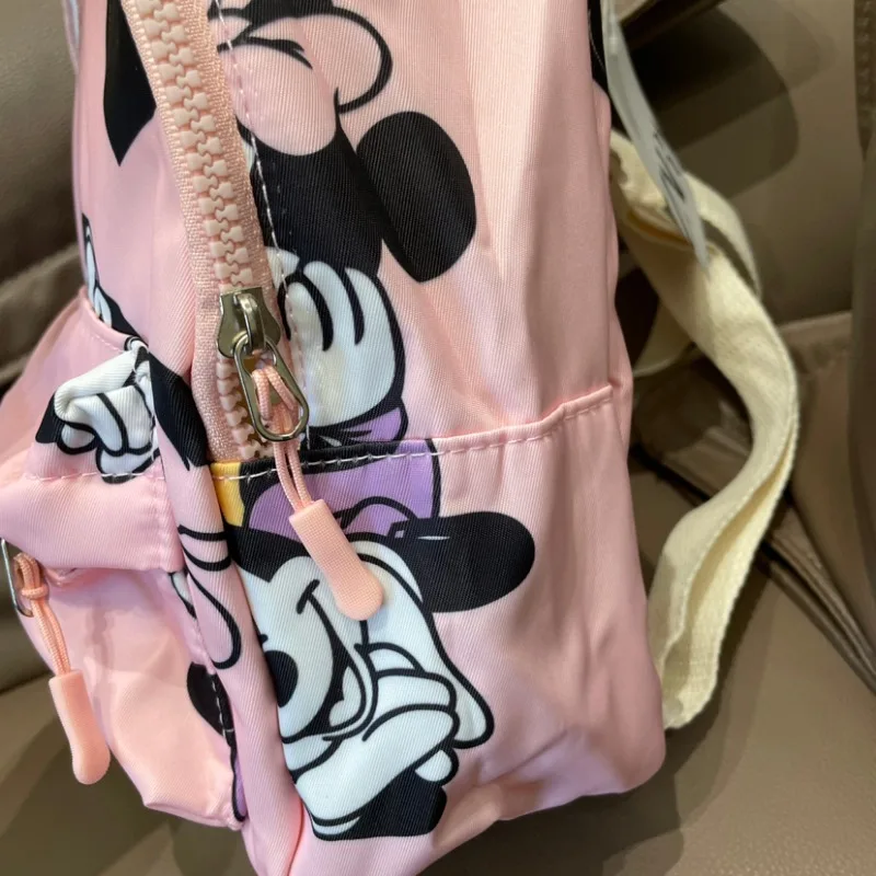 New Disney Cartoon Full Screen Pink Minnie Children\'s School Bag 3-7 Years Old Fashionable Casual Kindergarten Backpack