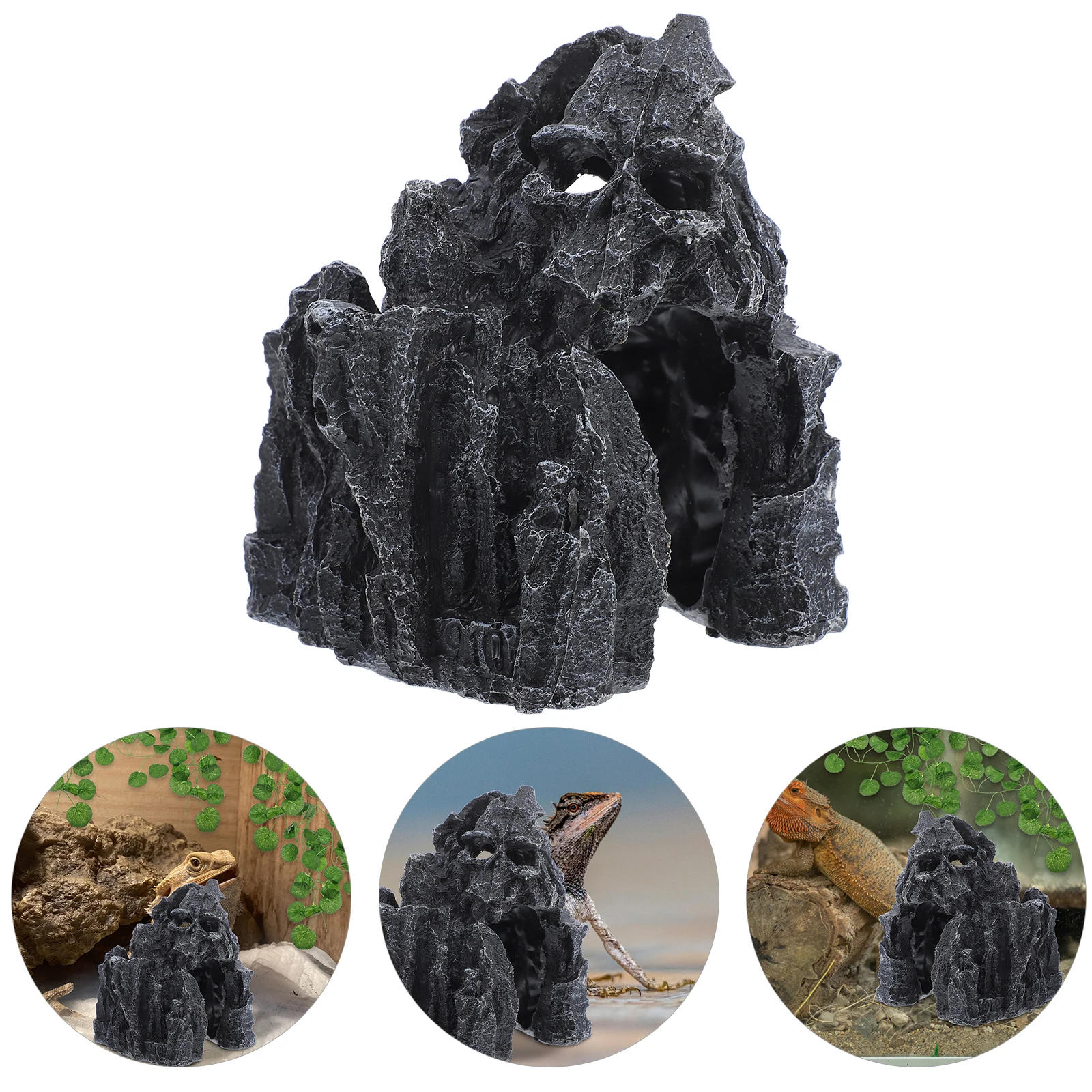 

Reptile Cave Hideout for Snake Snake Tank Accessories Terrarium Tank Accessories L scape Decorations Pet Habitat nament