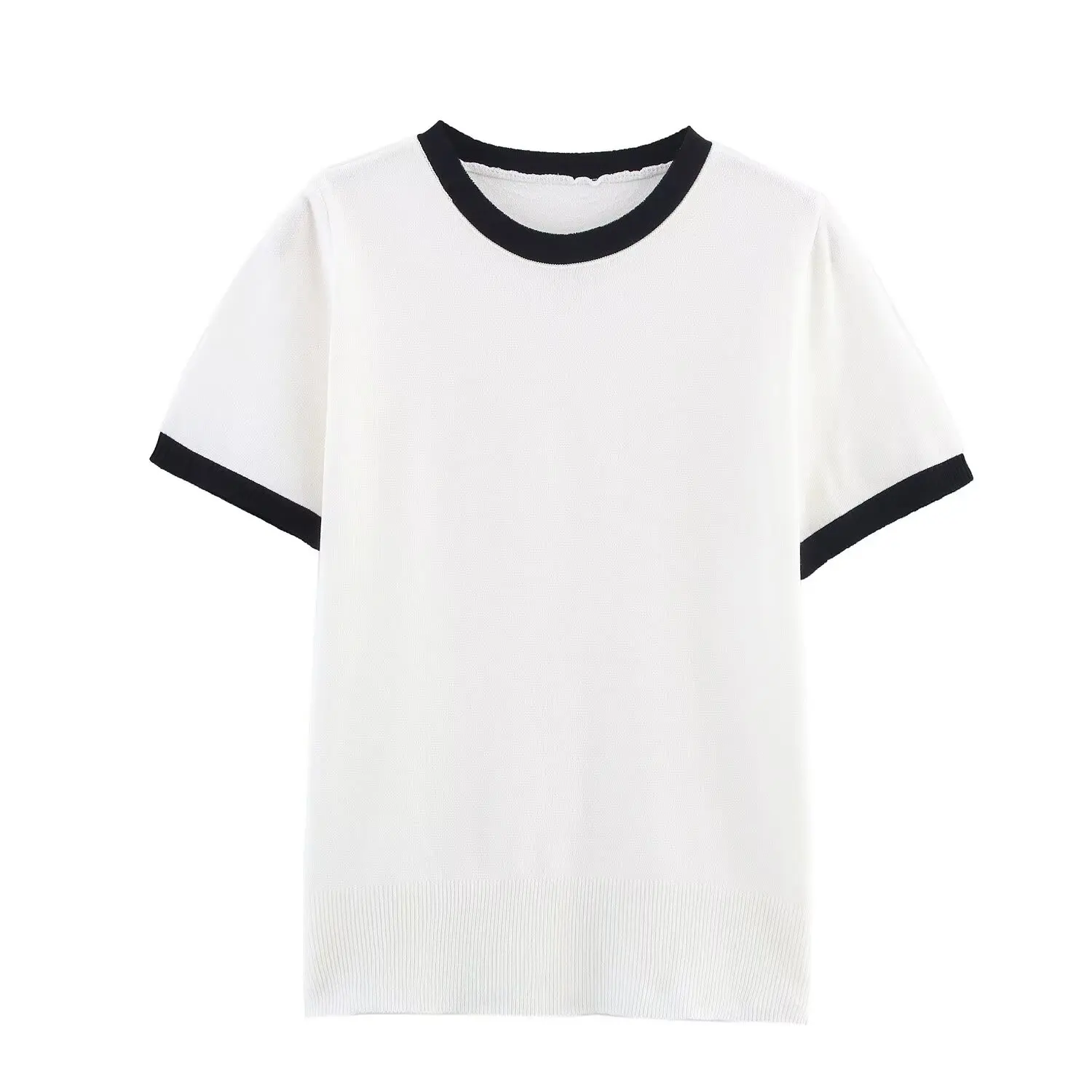 

JNLEAOG, весенний новый женский модный дизайн, цветной круглый вязаный свитер Sli, контрастный цвет, пуловер с круглым вырезом, топ