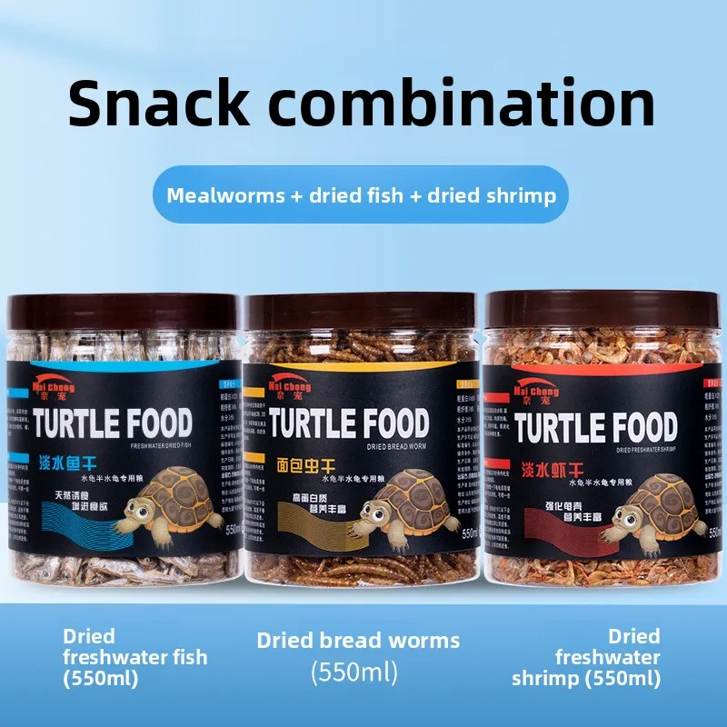 

Naichong Reptile & Small Pet Treats - No-Salt Dried Fish, Freshwater Shrimp & Mealworms for Turtles, Hamsters & Syrian Hamsters