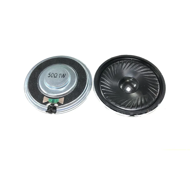 2pcs/lot New Ultra-thin Mini speaker 50 ohms 1 watt 1W 50R 50Ω LoudSpeaker Diameter 50MM 5CM thickness 8.5MM