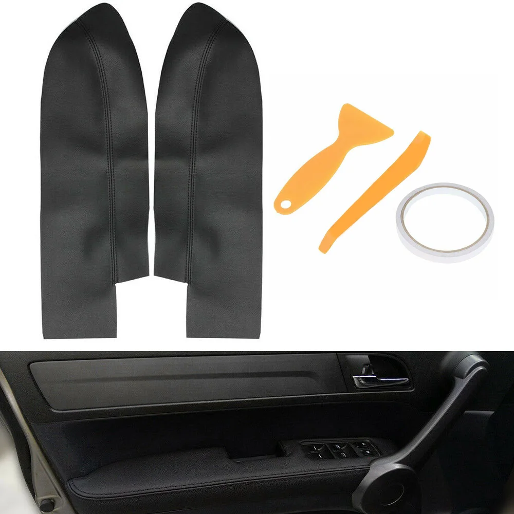 

Trim Door armrest cover Car Console Microfiber leather Panel Set For Honda CR-V CRV 2007-2012 Inner Interior Useful