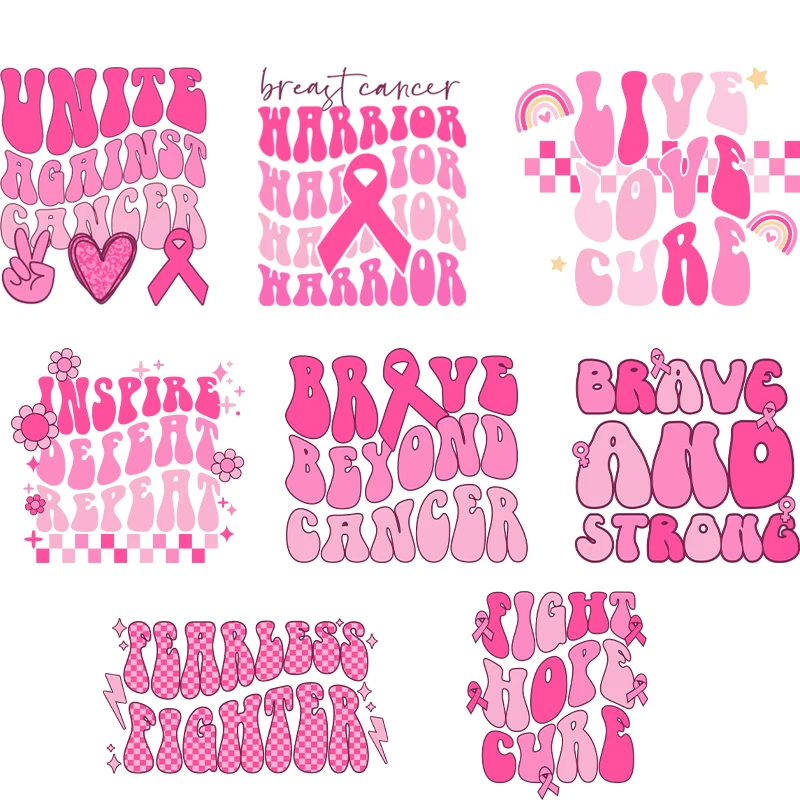 Pink Word Funny Heat Transfer Sticker For T-Shirts Hooding Bueatiful Girl Irning On Patches DIY