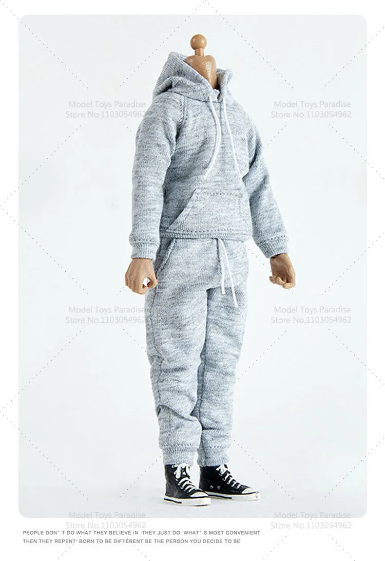 

Спортивный пуловер с капюшоном и завязками для женской фигурки солдата в масштабе 1/12, однотонные спортивные брюки, подходят для фигурок 6 дюймов.
