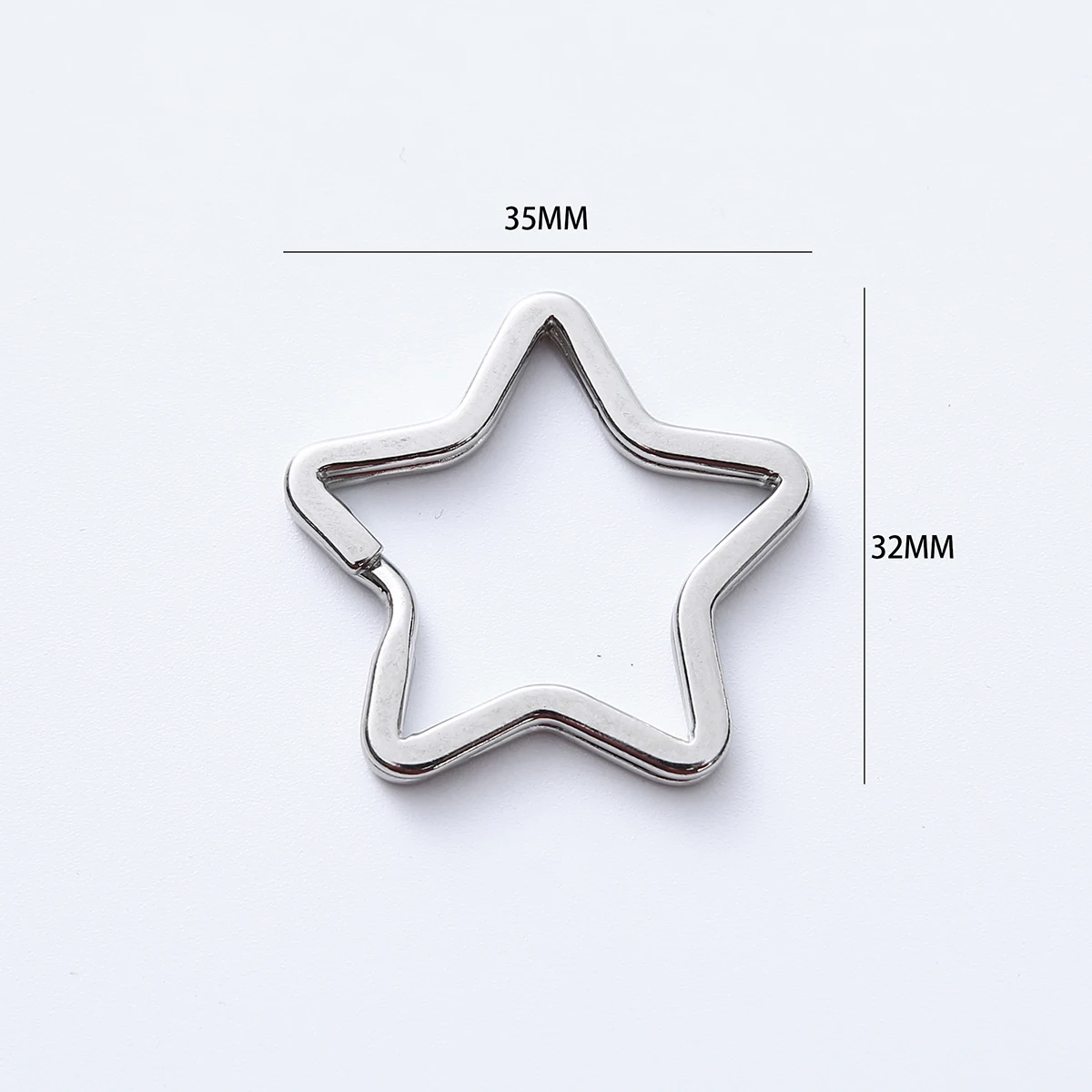 5/10/20/50pcs Metal Key Rings Love Star Shaped Keychain Open Ring Keyings for Jewelry Making DIY Handcrafts Supplies