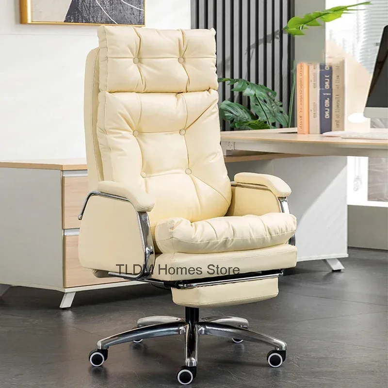 Pc Kamerstoel Vergadering Kantoor Ergonomisch Roze Nordic Transformator Lui Comfortabel Fauteuil Rugleuning Beensteun Rollend Spel Slaapkamer