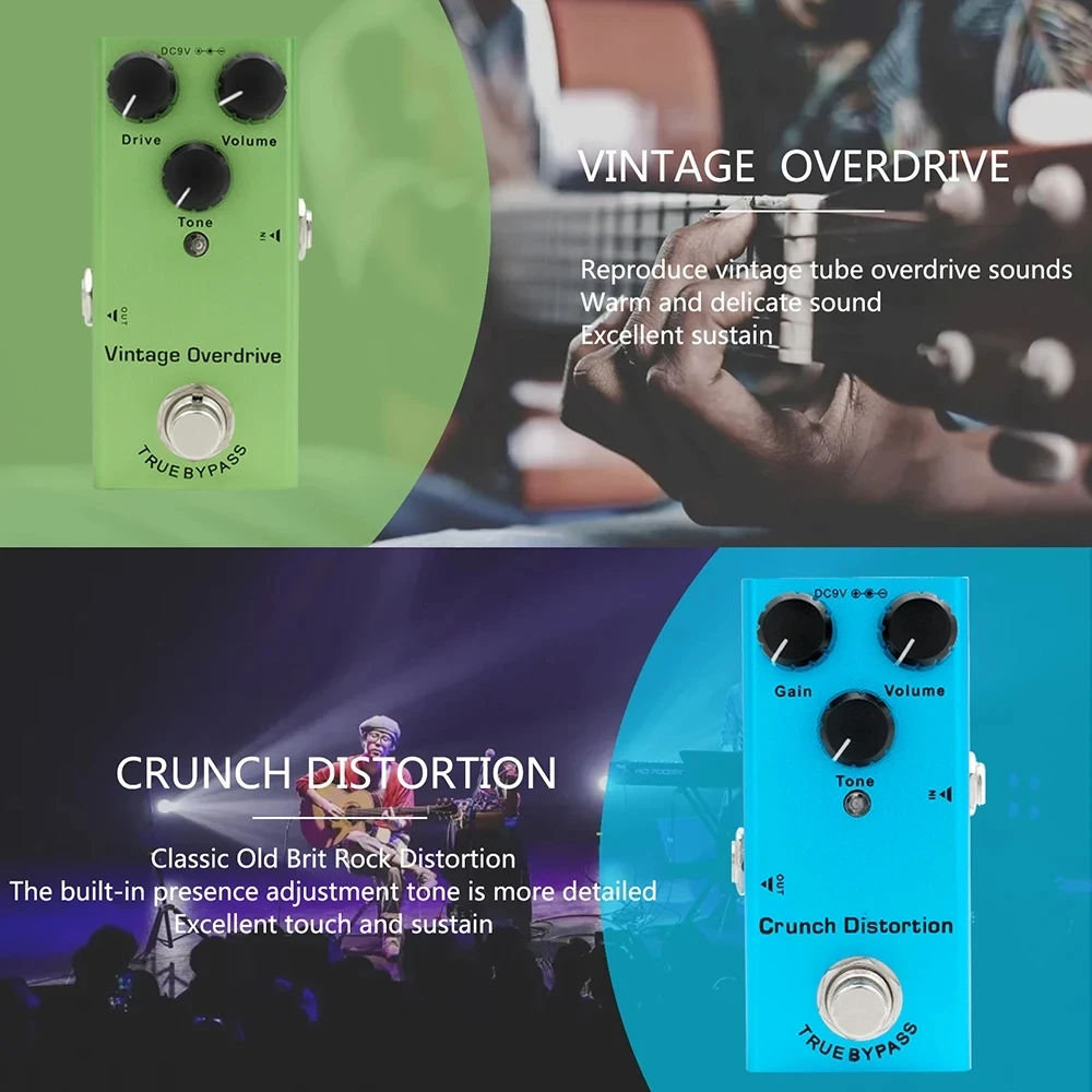 Electric Guitar Pedal Overdrive/ Distortion/Chorus/Delay/Tremolo Delay Looper Reverb True Bypass for Versatile Tones view 6