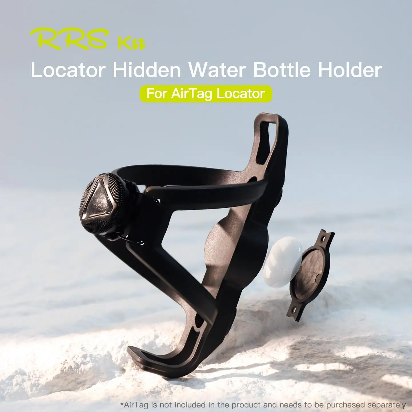 

RRSKIT For AirTag Bicycle Locator Hidden Kettle Holder MTB/Road/Folding Bike Hidden Anti-theft Adjustable Water Bottle Holder