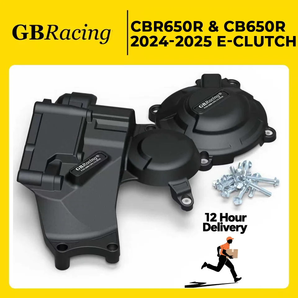 

Gbracing Secondary Engine Cover Set (Secondary E-Clutch+Alternator Cover): Compatible with For HONDA 2024-2025 CBR650R&CB650R