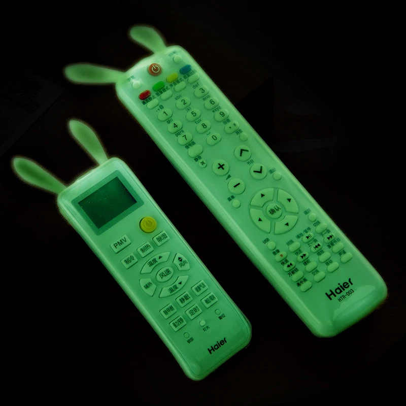 1pc Silicone TV Remote Control Cover Luminous Air Conditioning Dust Protect Storage