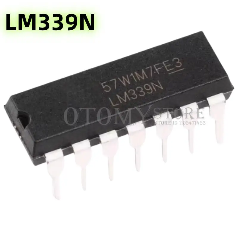 20 piezas 100% nuevo LM339 LM339N se inserta directamente en el chip comparador de cuatro voltios DIP-14