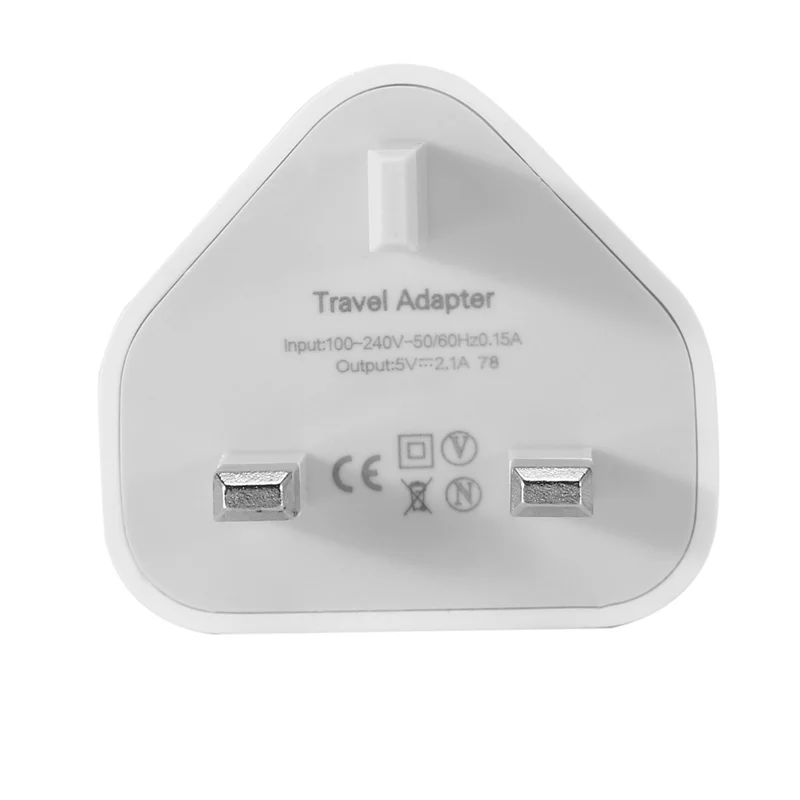 

ABGI-3X Универсальный USB-штекер, 3-контактный настенный адаптер для зарядного устройства с USB-портами, дорожное зарядное устройство для зарядки телефона Ipad (2 порта)