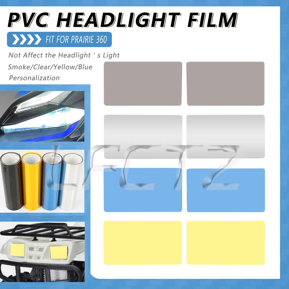 

Anti-Scratch ATV Headlight Film Transparent Front Light Lamp Protection Film Fit for Kawasaki Prairie 360 KVF360 2x4 4x4 2003-12