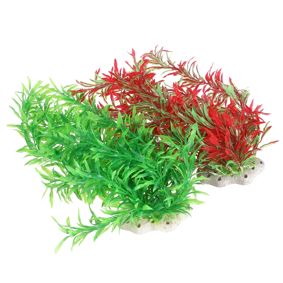 

aquarium Plants Fish Tank Decorations Realistic Fake Grass For Aquarium Durable Vivid Environment Decorative Props Red Green