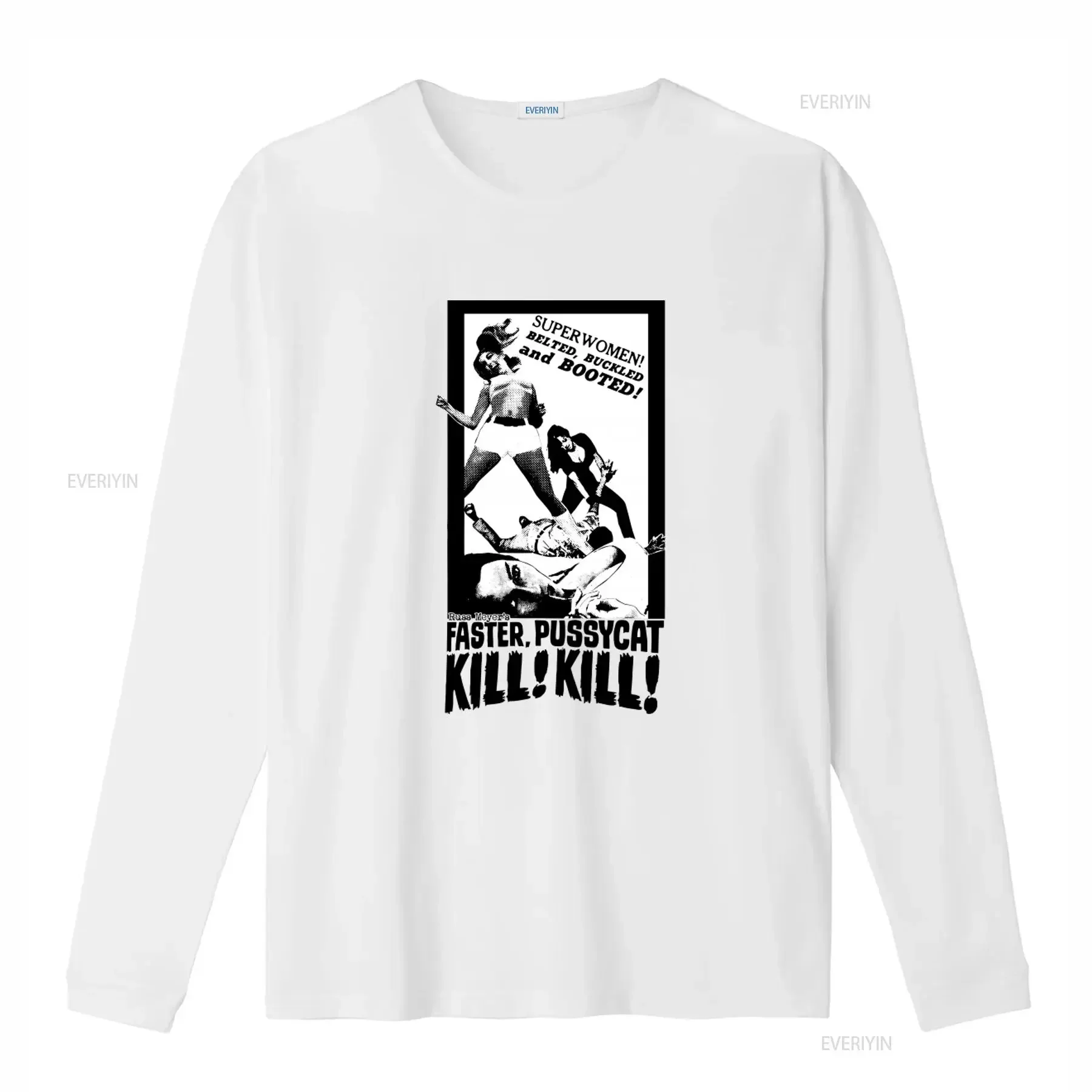 Faster Pussycat Kill Russ Meyer Tura Satana Hand Screened Pre Shrunk 100 Cotton Retro Style T Shirt vintage Washed