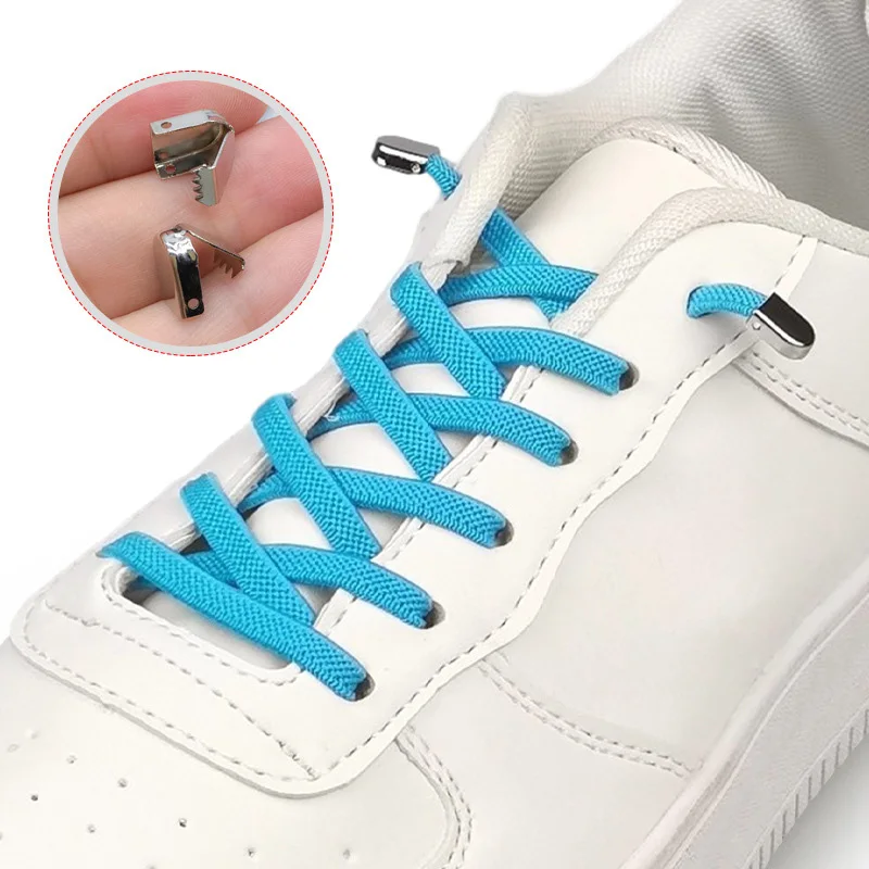 Elastic Flat Shoelaces New Colorful Design Unisex For Kids And Adults Press-Type No-Tie Laces For Outdoor Leisure Sneakers