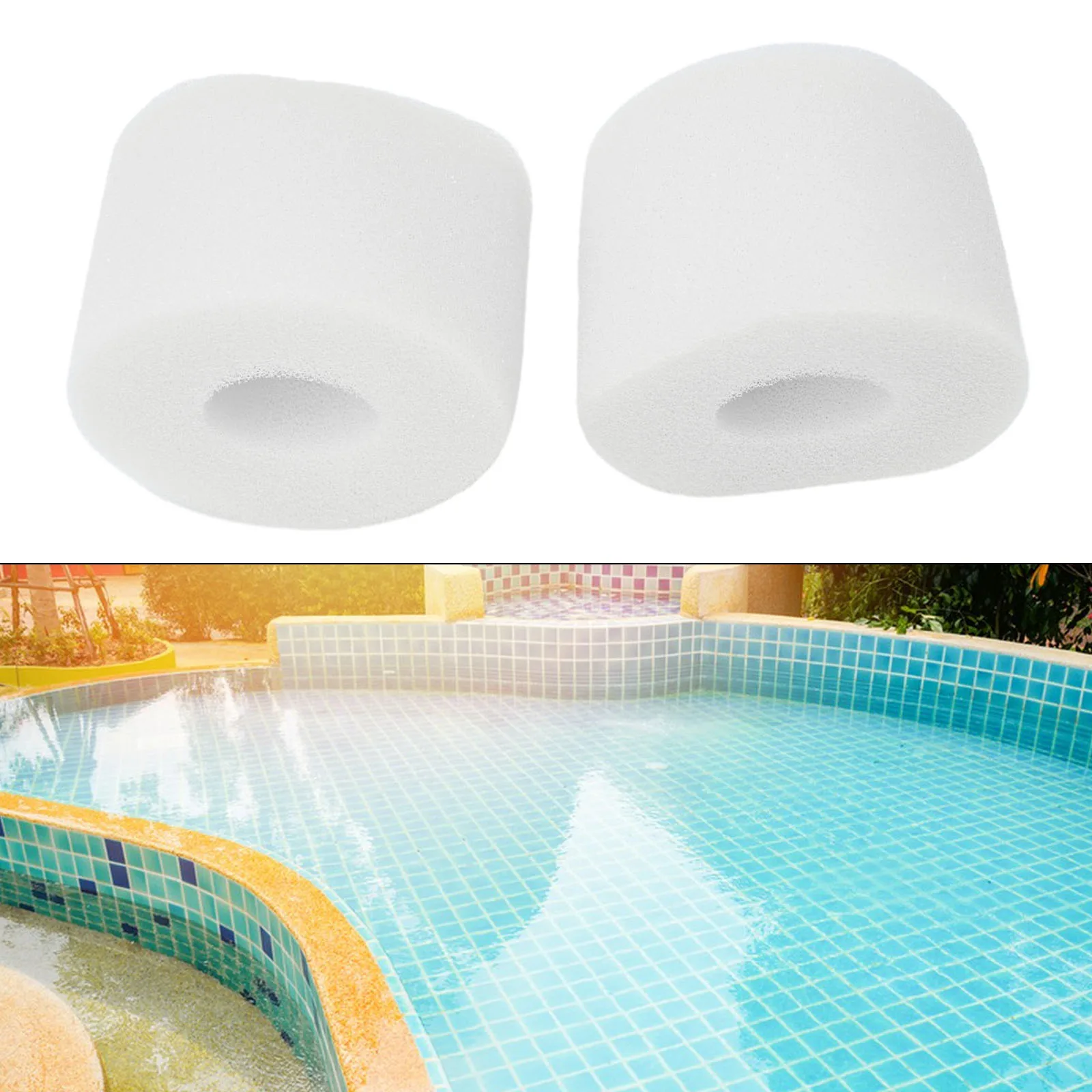 2PCS Filter Sponge Accessories Replacement Reusable Spa Tool Tub Washable Foam For Intex S1 Type Pure Hot Parts