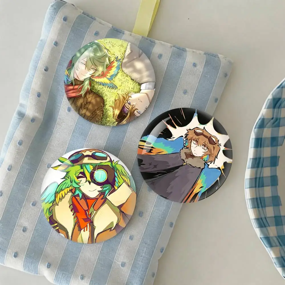 

P-Parrotx2S Badge Creative Pins Brooch for Bag Clothes Hat Decor Gifts Fans Collect