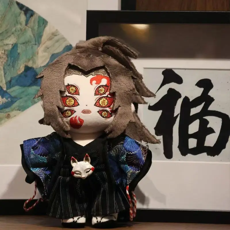 

20 см мягкая аниме Kimetsu No Yaiba Demon Slayer Michikatsu Tsugikuni Kokushibo фигурка плюшевая кукла-одевалка игрушки для детей подарки