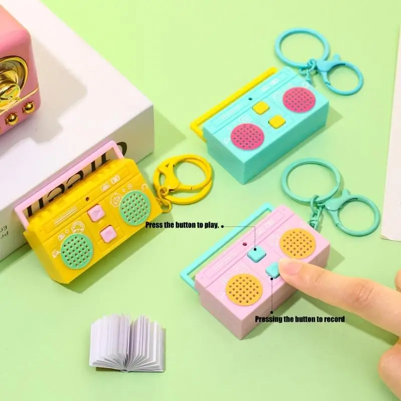 

Mini Recorder Keychain Portable Design Durability Plastic for Everyday Recording Quick Note in Different Color D2RC