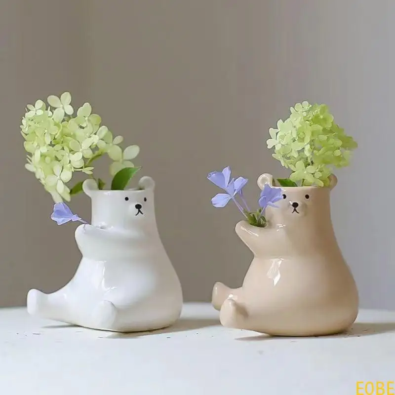 

E0BE 3D Bear Gypsum Silicone Mold DIY Concrete Flower Pots Plaster Molds