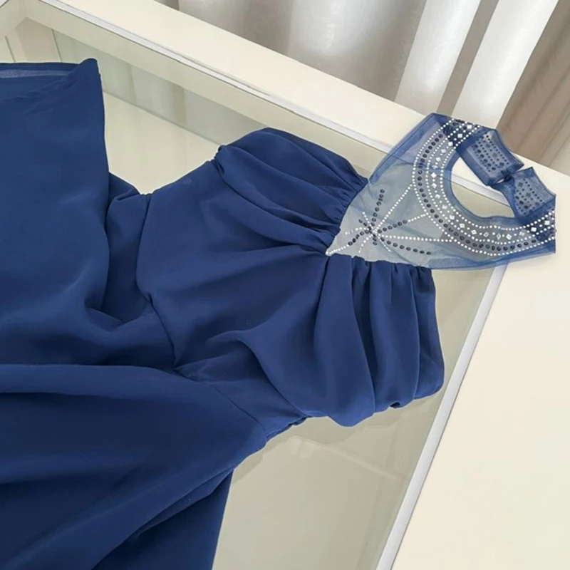 Marine mouwloze sexy vrouwen jurk zomer elegante backless mini-jurk mesh party cockail pure ademende avondjurk vestidos