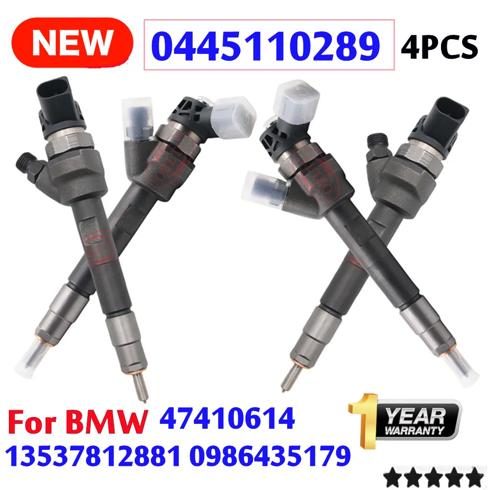 

4 шт. 13537798446 13537798447 Новый инжектор 0445 110289 для BMW 118d 318d 18d N47 Mini ДИЗЕЛЬНЫЕ ТОПЛИВНЫЕ ИНЖЕКТОРЫ 0445110289 7798446