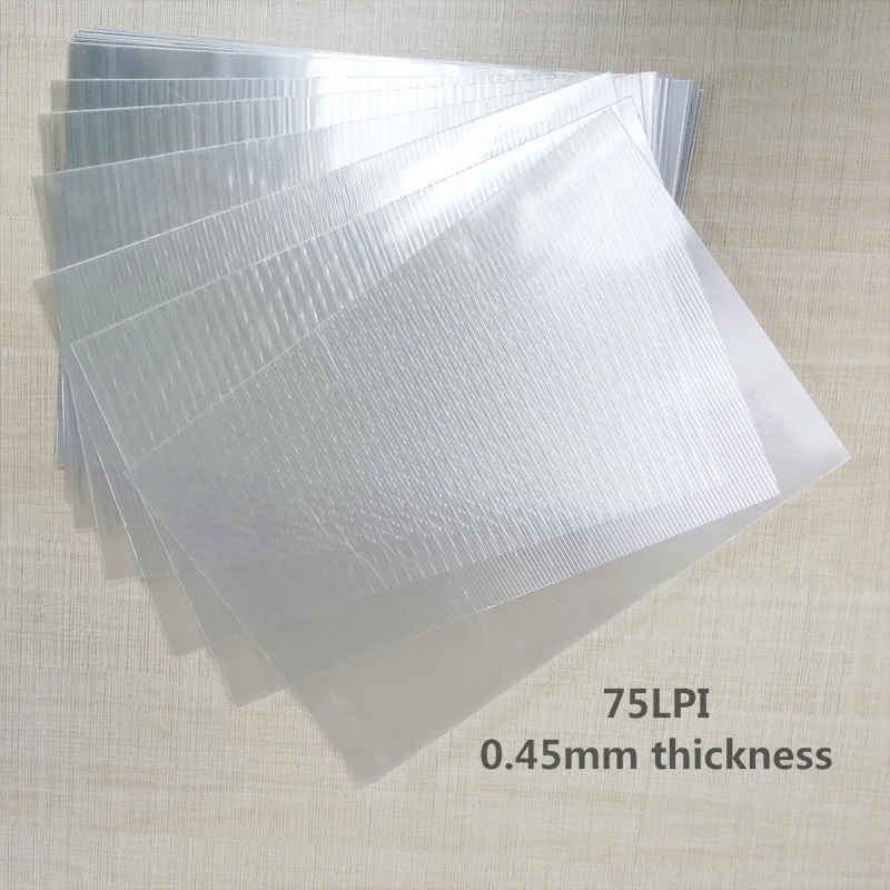 75LPI Blank Lenticular Film Sheets 0.45mm Thickness For 3D photo Making