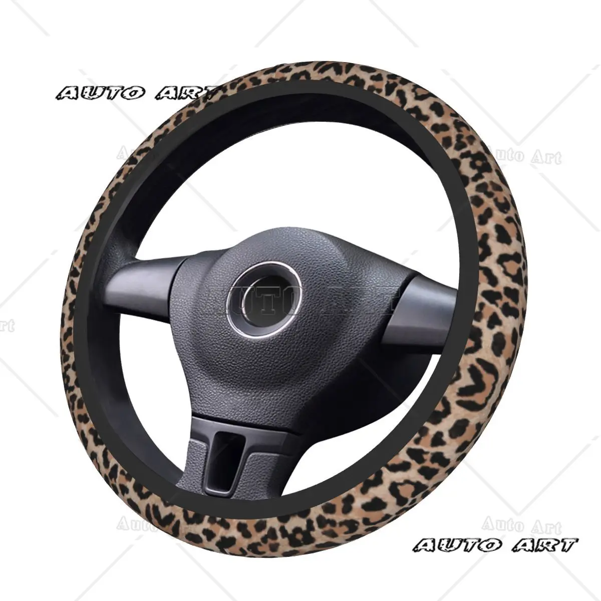 Pokrowiec na kierownicę samochodową Cheetah Leopard 38 cm Uniwersalny ochraniacz na kierownicę samochodową Automatyczna dekoracja Akcesoria wewnętrzne — zdjęcie 4