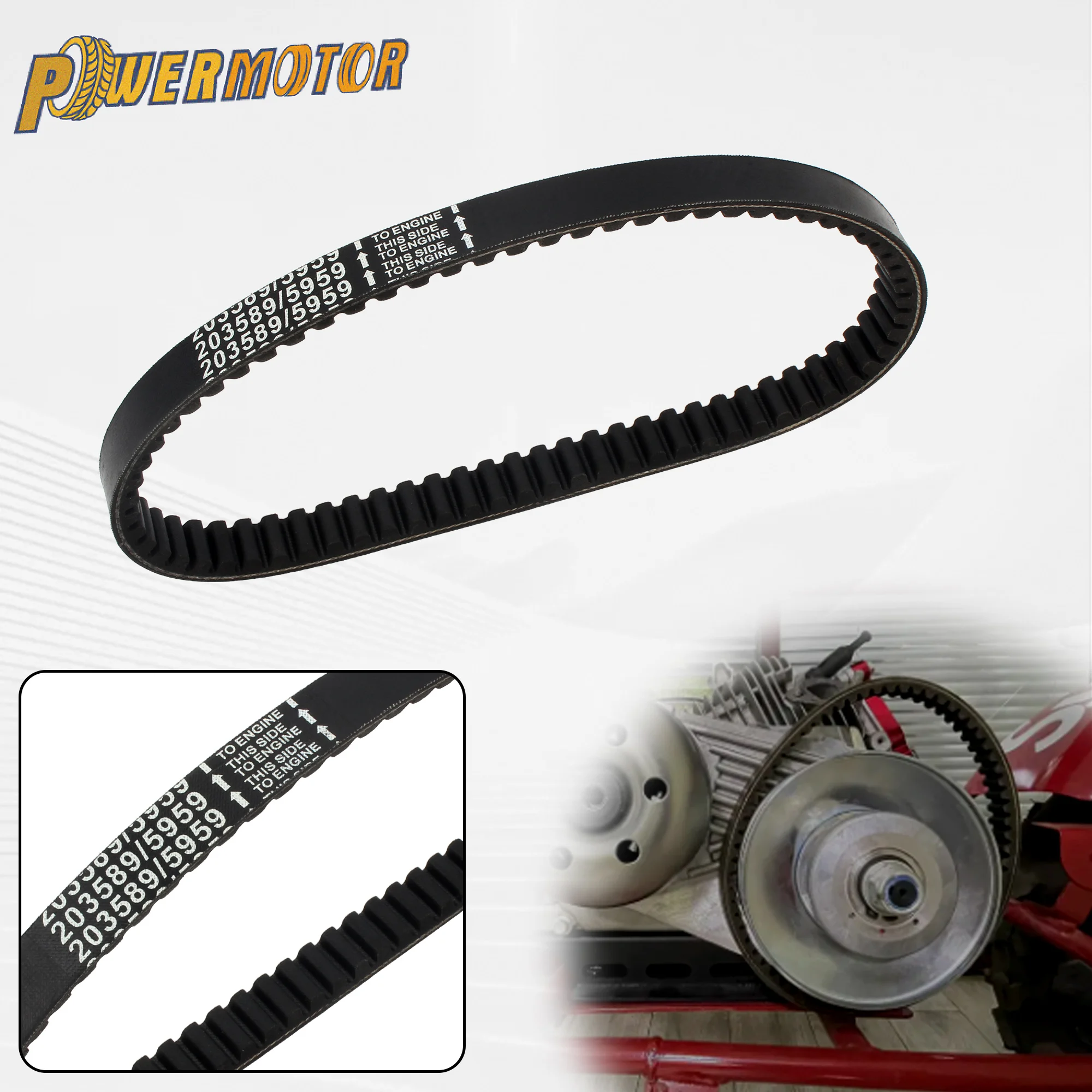 Motorcycle Drive Belt Torque Converter Belt for ATV Manco 5959 203589 5HP-7HP Engine Long Lasting Sturdy Replacement Accessories