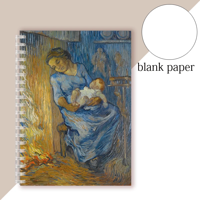 A5 Spiraal Notebook Schilderen Collection Artwork Vincent Van Gogh Note Boek Famouns Olie Paitings Eiffeltoren Cadeaus Voor Kunstenaar