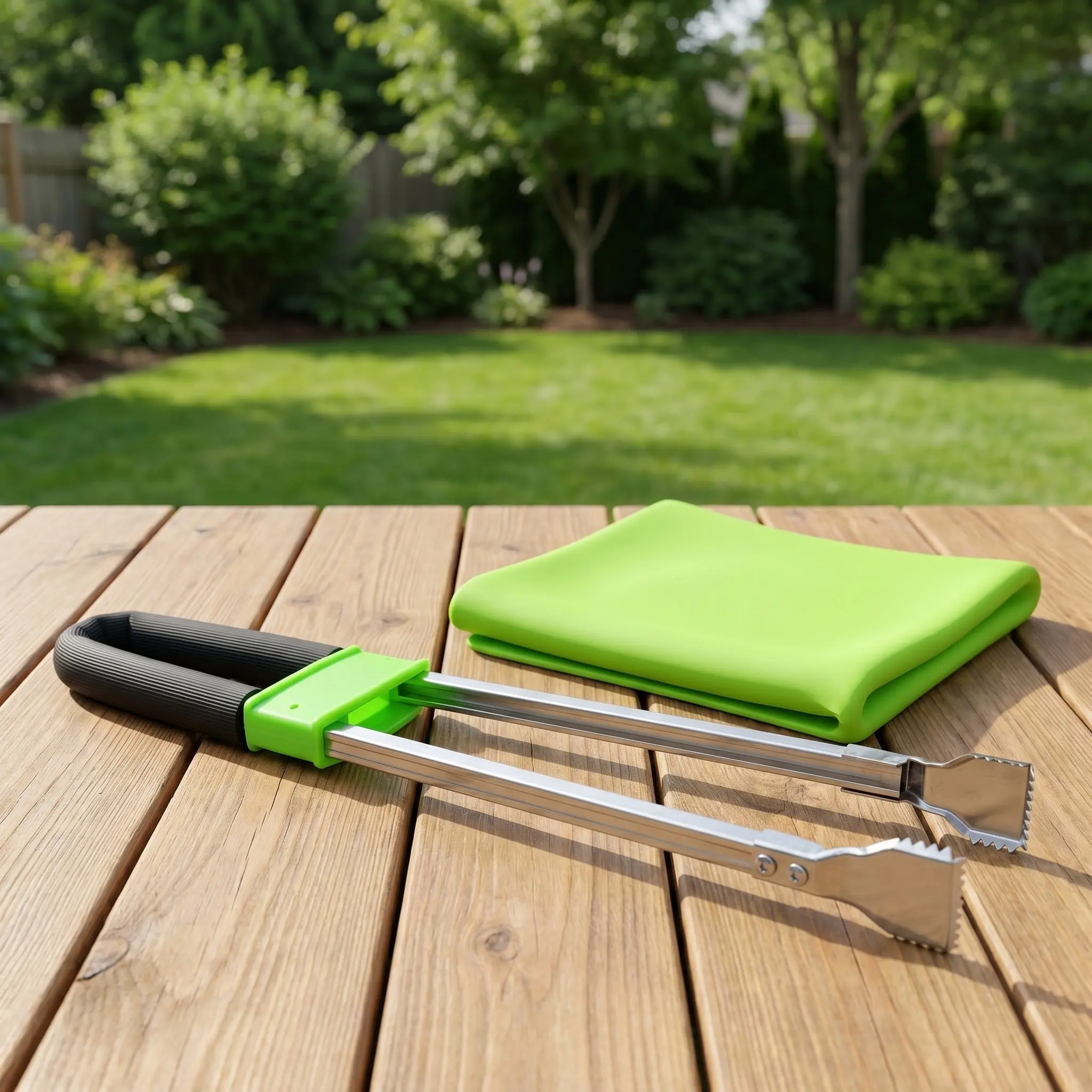Long Metal Garbage Picker Grabber Heavy Duty Trash Grabber Tongs Anti Slip Handle Outdoor Yard Trash Pickup Tool
