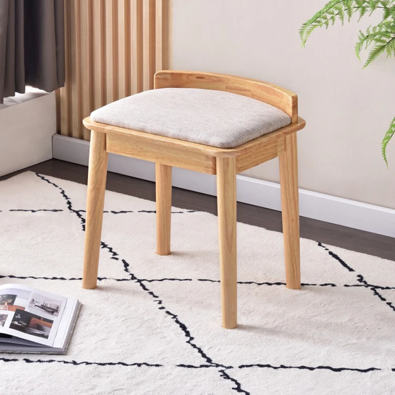 

Designer Floor Dining Stools Minimalist Indoor Wooden Apartment Dining Stools Cushion Regale Sillas De Comedor Bedroom Furniture