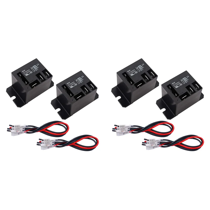 

Y42A-4PCS Силовое реле, катушка 12 В постоянного тока, 30 А SPDT (1НО 1 ГЗ) 120 В переменного тока с 10 клеммами быстрого подключения, провода (DC12 В)