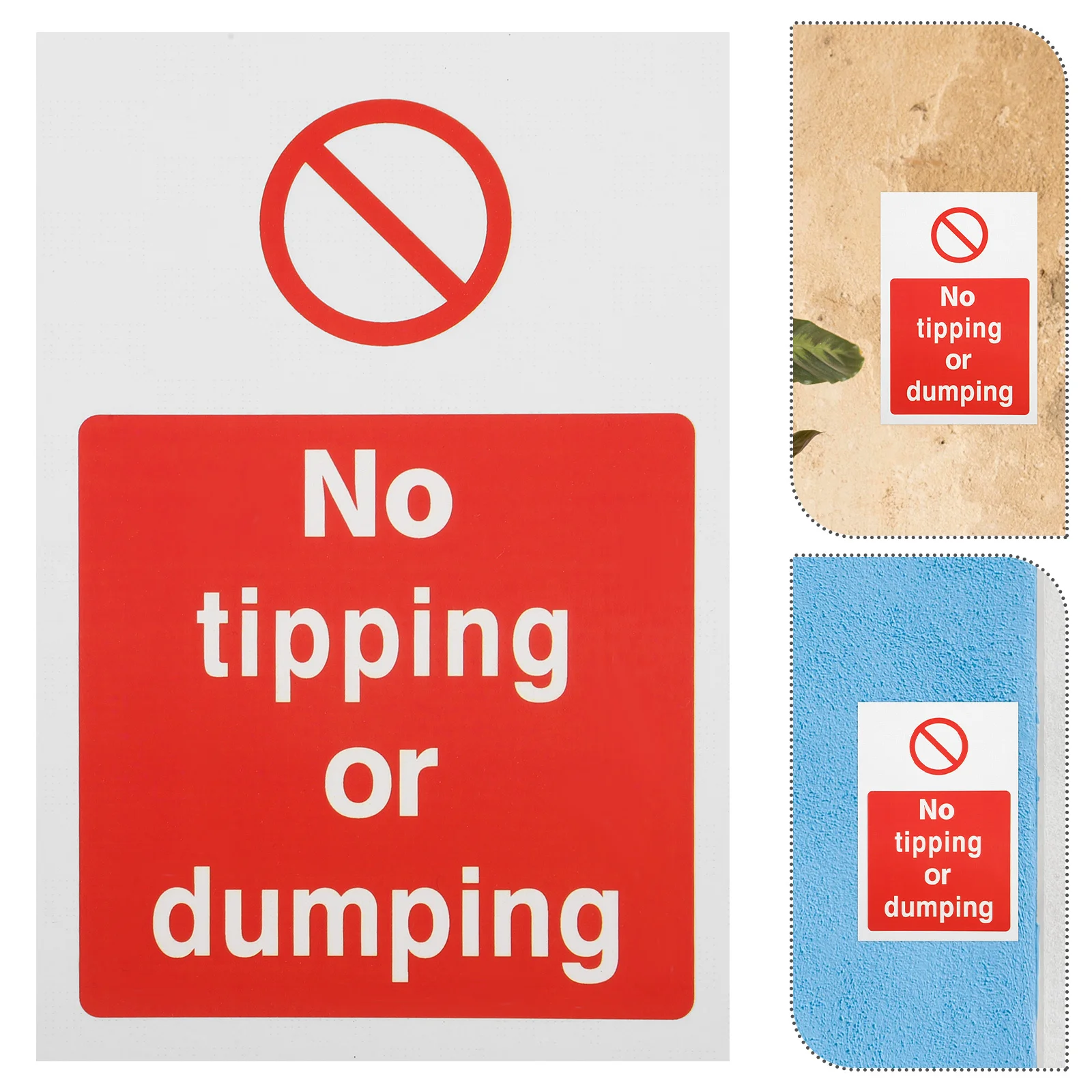 

10Pcs No Dumping Warning Stickers Versatile Use Fences Poles Entrances Long Lasting Visibility No Dumping Sign Stickers