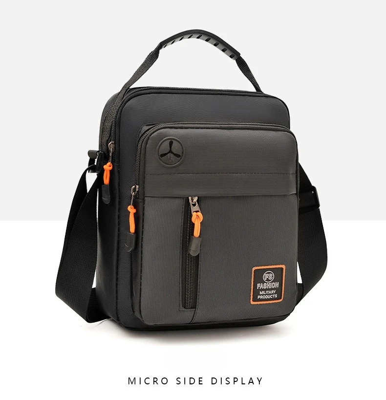 Geräumige Herrentasche, Umhängetasche, wasserdichter und abriebfester Rucksack mit mehreren Fächern, ideal für den Geschäftsalltag. – Detail 37