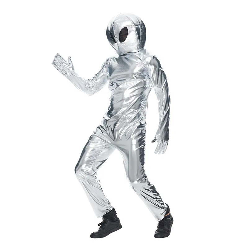 

Halloween Funny UFO Astronaut Suit Adult Alien Onesie Party Dance Event Polyester Material Ethnic Stage Costume Women's Fashion