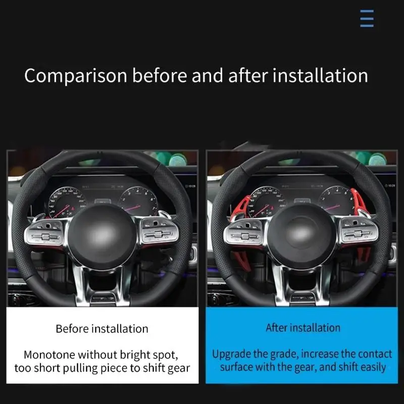 G7NA Für A45 CLA45 GLE63 GLS63 SL63 Paddle Shifter Extensions Lenkrad verlängert – Detail 5