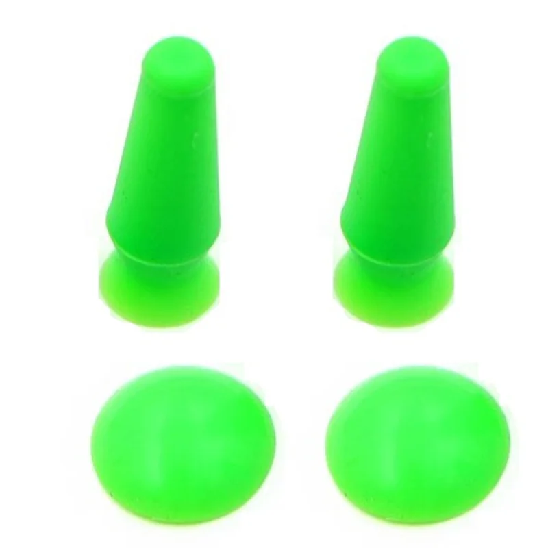 A84E-Silicone Eyeball Protective Cover Eyelid Pad Embedded Wire Double Prosthetic Eye Piece Suction Cup Green