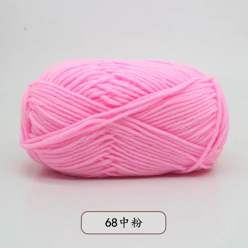 40-50 g/set 4ply Melk Katoen (80%) Breigaren Handwerken Geverfd Lanas Voor Gehaakte Ambachtelijke Trui Hoed Poppen tegen Lage Prijs