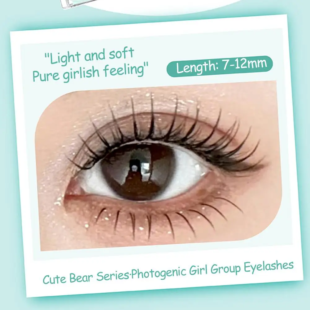 Korean Girl Group Eyelashes Flexible And Curled Natural Magnifying Double Eyed False Eyelashes DIY Eye Makeup Tool